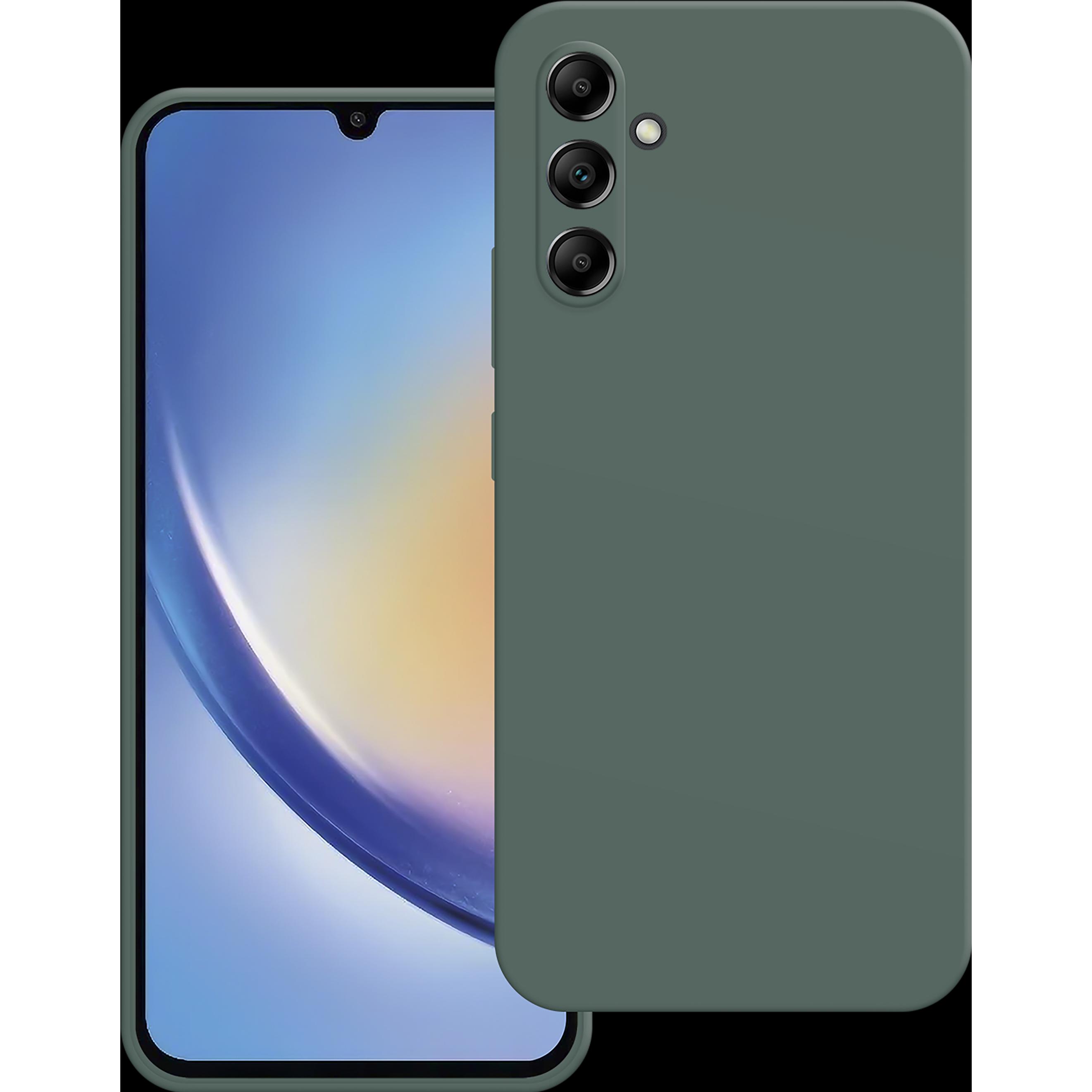 Cazy Silikon Hülle Kompatibel mit Samsung Galaxy A34 - Soft TPU Schutz - (Samsung Galaxy A34 5G), Smartphone Hülle, Grün