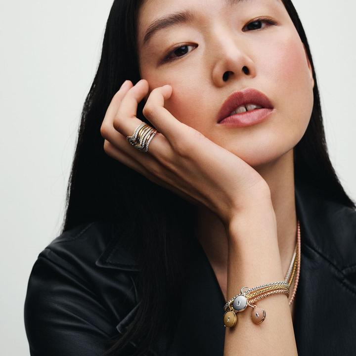 Image du produit Pandora Moments Bracelet serpent (28 cm, Métal, plaqué or rose)