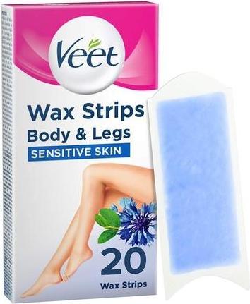 Produktbild Veet Kaltwachsstreifen sensible Haut Pure für Beine & Körper (451.25 ml, 20 x, 76 g)
