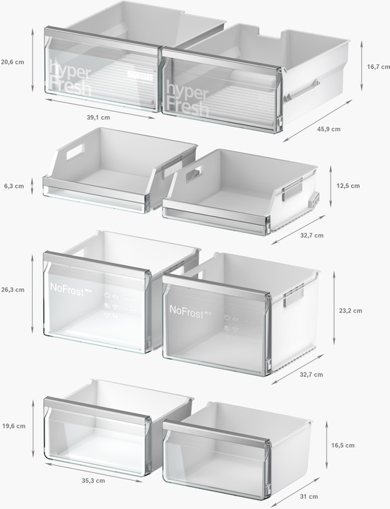 Actual product image Siemens iQ700, Kühl-Gefrier-Kombination, mehrtürig, 183 x 90.5 cm, BlackSteel, KF96DPXEA (547 l)