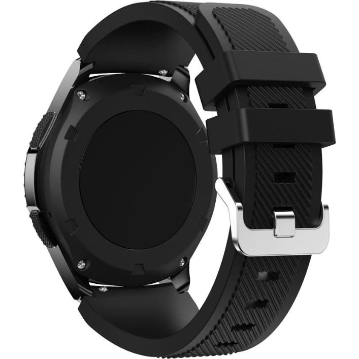 Thumbnail - Strap-it Armband (22 mm, Silikon), Uhrenarmband, Schwarz