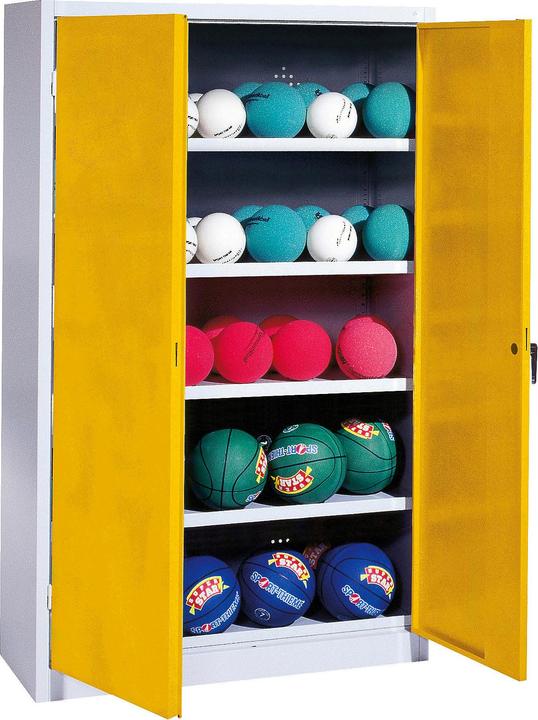 Actual product image C+P Ball cabinet (HxWxD: 195x150x50 cm, with full sheet metal hinged doors, type 3)