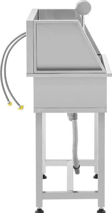 Produktbild Physa Hundebadewanne Hundewanne Haustierpflegewanne Edelstahl bis 60 kg Komplettset (Hund)