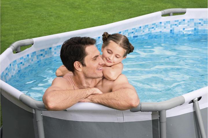 Actual product image Bestway Steel Pro MAX Frame Pool Set mit Filterpumpe 305 x 200 x 84 cm, oval (305 x 200 x 84 cm)