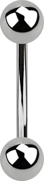 Immagine prodotto Star Piercing Micro banana sterile in argento con due palline (senza ottone, Titanio)