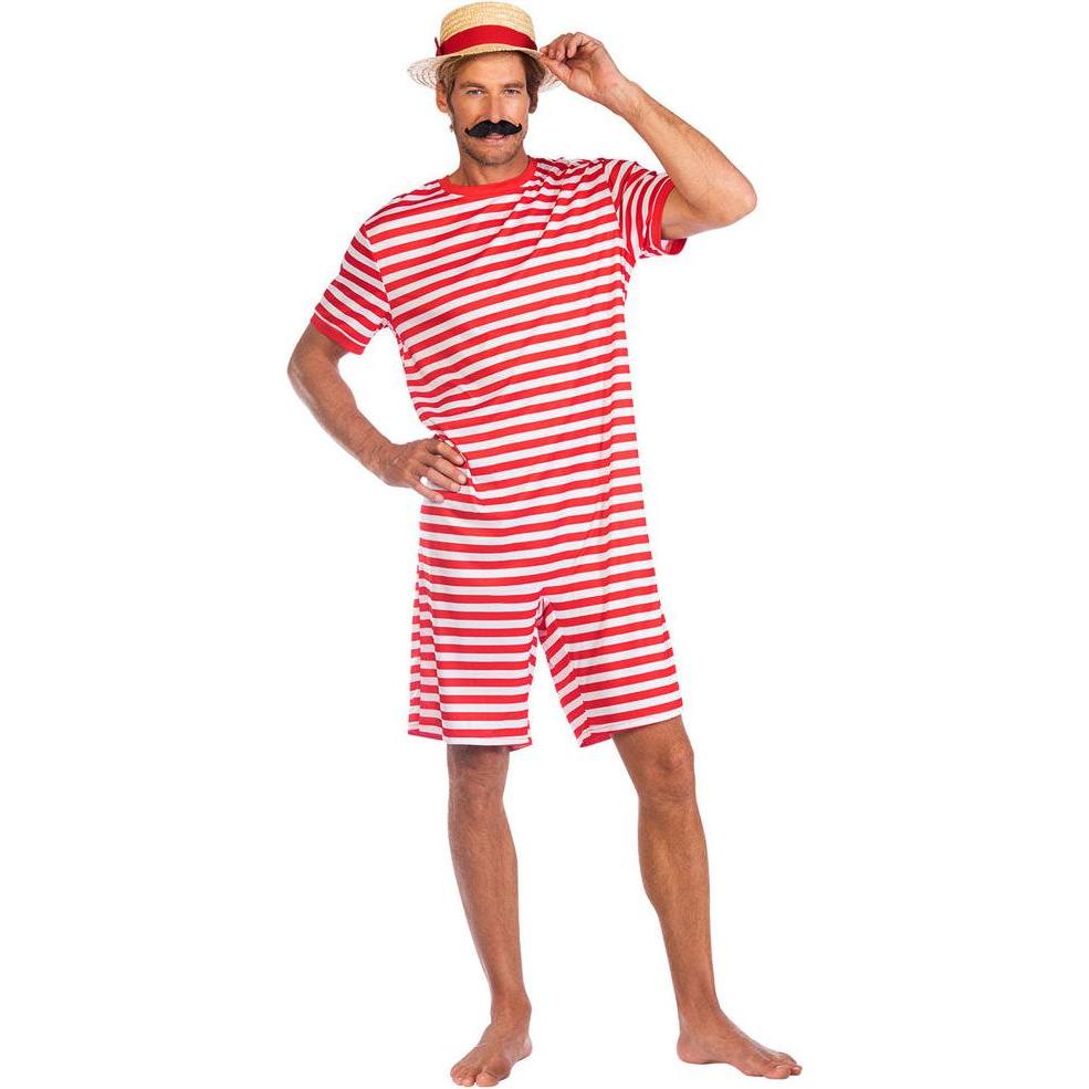 Amscan Erwachsenenkostüm 1920er Schwimmanzug rot Grösse St (M) (9908834)