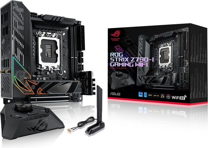 Productafbeelding ASUS ROG STRIX Z790-I GAMING WIFI (LGA 1700, Intel Z790, Mini-ITX)