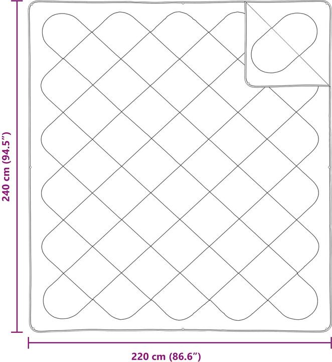 Image du produit vidaXL Bettwäsche-Set (Parure de lit, 240 x 220 cm, 50 x 70 cm)