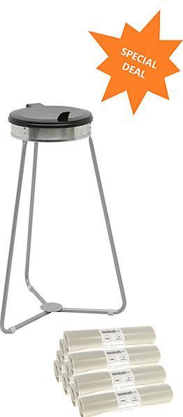 Immagine prodotto eurokraft basic Portasacco con sacchi per rifiuti (120 l)