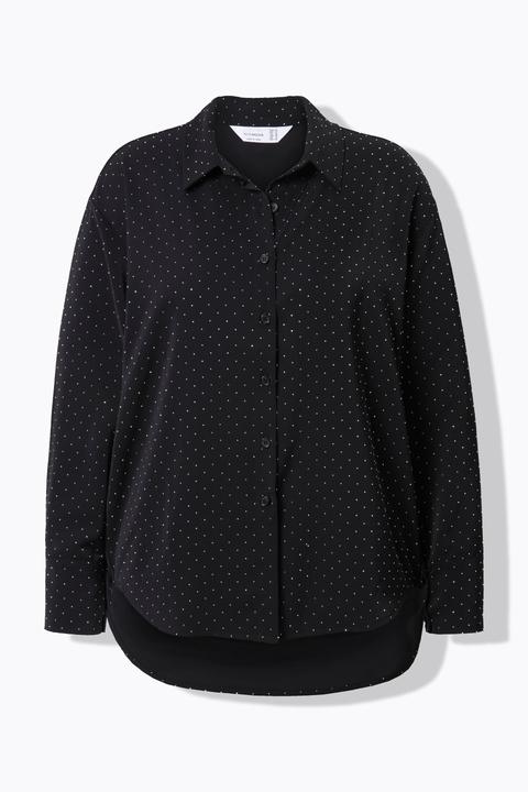 Immagine prodotto Miamoda Bluse, oversized, allover mit Glitzersteinchen (48)