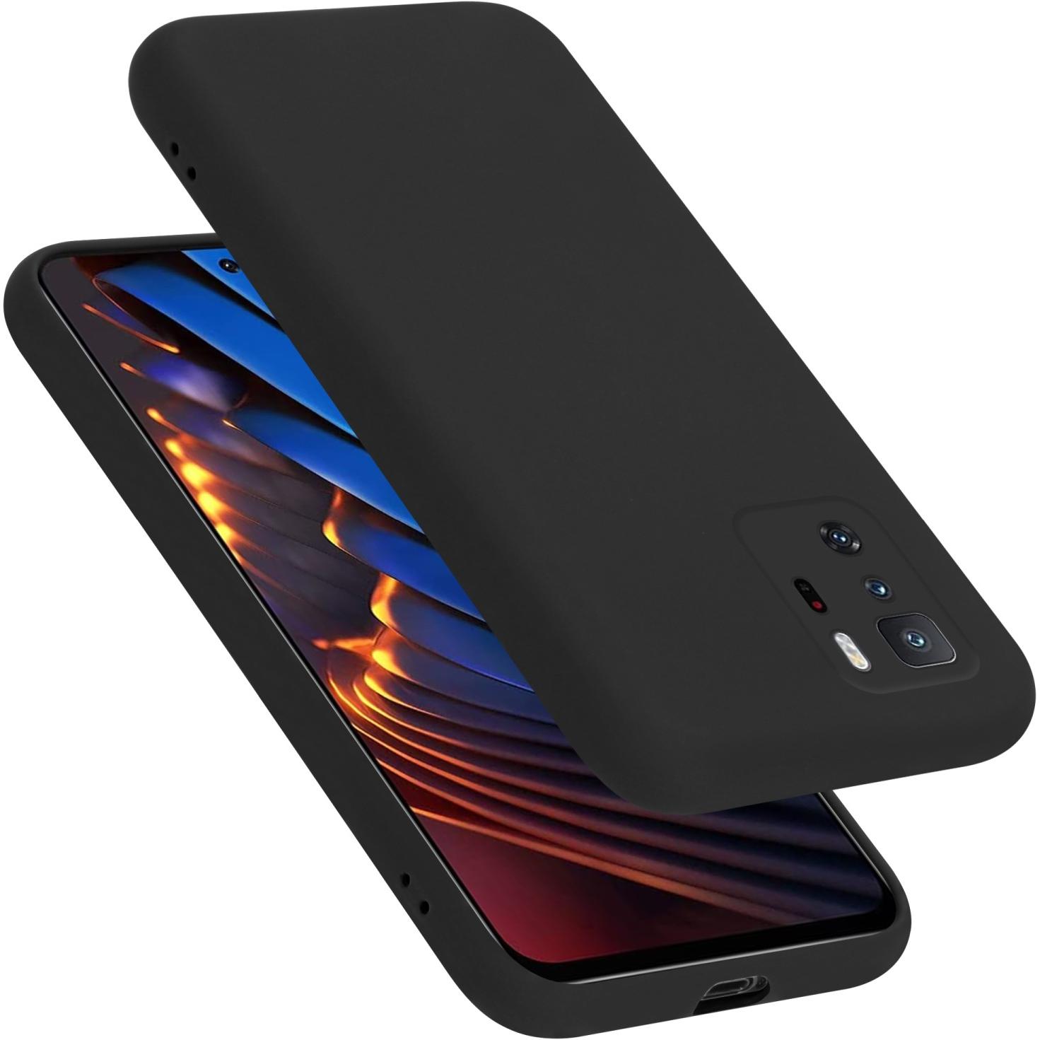 Thumbnail - Cadorabo TPU Liquid Silicone Case Hülle für Xiaomi POCO X3 GT (Xiaomi Poco X3 GT), Smartphone Hülle, Schwarz