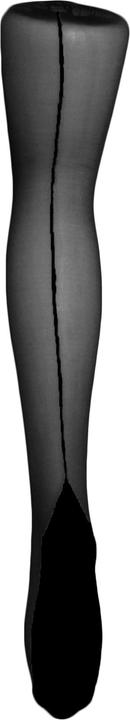 Actual product image Silky Scarlet tights with seam at the back (L)