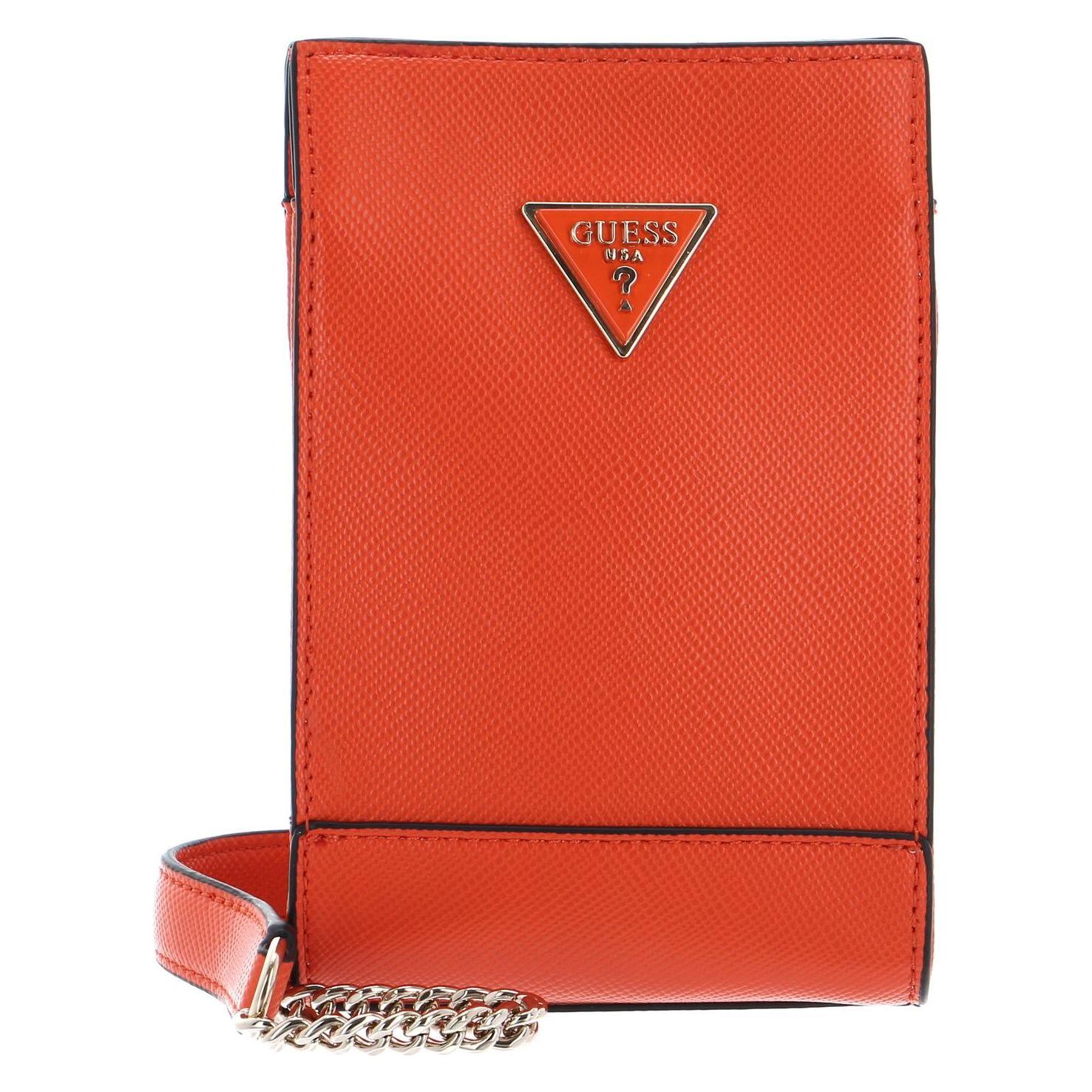 Guess, Damen, Handtasche, Noelle Chit Chat Phone Bag, Orange