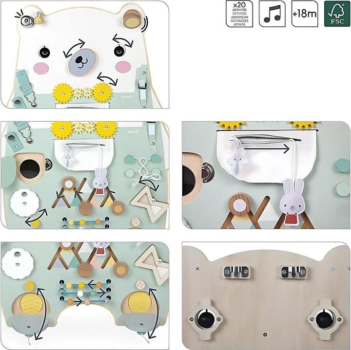 Actual product image Janod Pure Bären Aktivitätsplatte