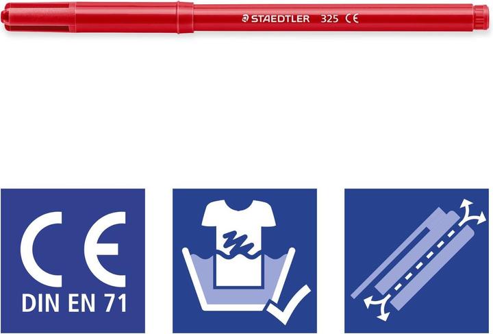 Immagine prodotto Staedtler Penne con punta in fibra Noris Club, astuccio in cartone da 24 pezzi, spessore mina: 1,0 mm (Il colore della scrittura, 24 x)