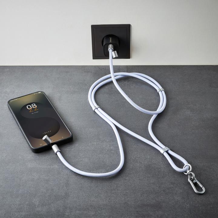 Actual product image Intenso Handykette als Lade- + Datenkabel USB-C bis 1,65m lila (1.65 m, USB 2.0, 60 W)