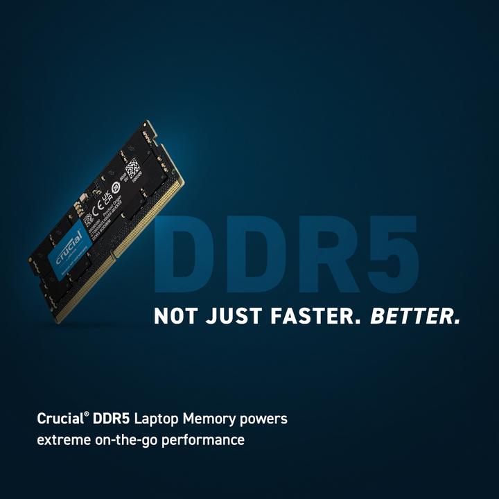 Produktbild Crucial CT48G56C46S5 (1 x 48GB, 5600 MHz, DDR5-RAM, SO-DIMM)