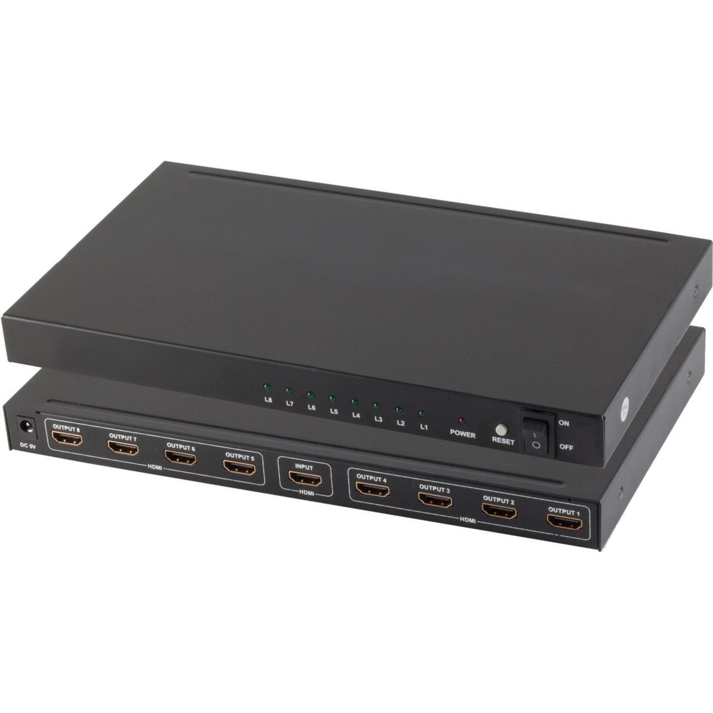 Thumbnail - Shiverpeaks S/CONN maximum connectivity HDMI-Verteiler, 1 x IN 8 x OUT mit Netzteil, 4K2K, 3D, VER1.4, Switch Box