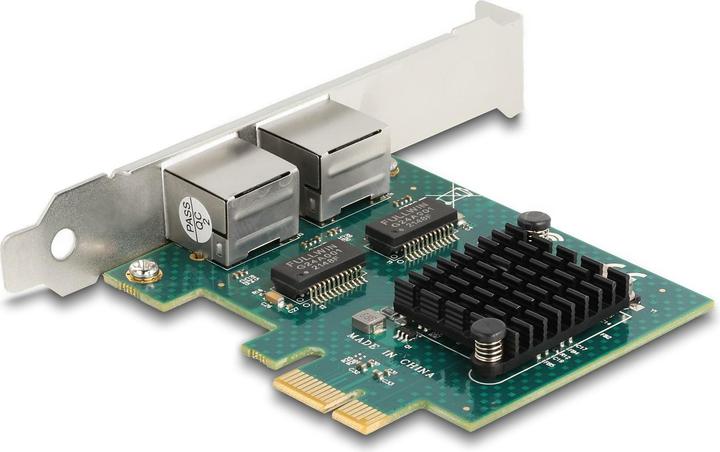 Actual product image Delock PCI Express x1 card to 2 x RJ45 Gigabit LAN BCM (PCIe)