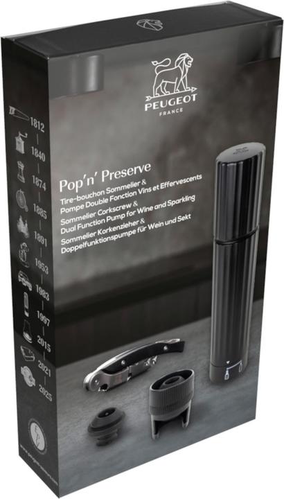 Produktbild Peugeot POP'N PRESERVE Sommelier Malbec & Pumpe Preserve Duo Set 4tlg