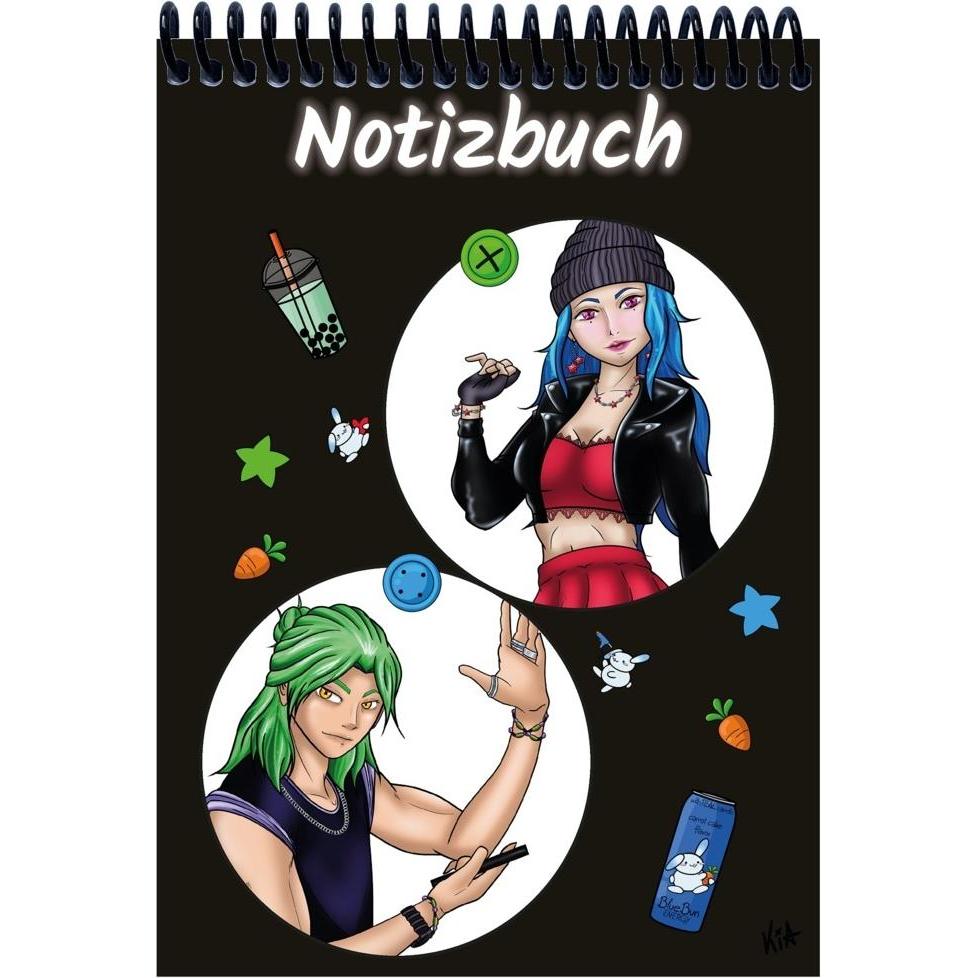 E & Z, Heft + Block, A 5 Notizbuch Manga Quinn und Enora, sc (A5, Blanko)