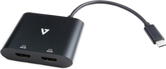Produktbild V7 USB C AdapterUSB to 2X HDMI (USB-C, 2 Ports)