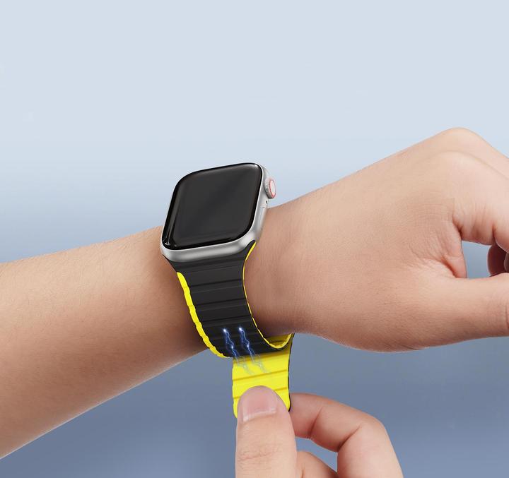 Produktbild Dux Ducis Magnetic Apple Watch SE, 8, 7, 6, 5, 4, 3, 2, 1 (41, 40, 38mm) Strap (LD Version) - Black/ (Metall, Silikon)