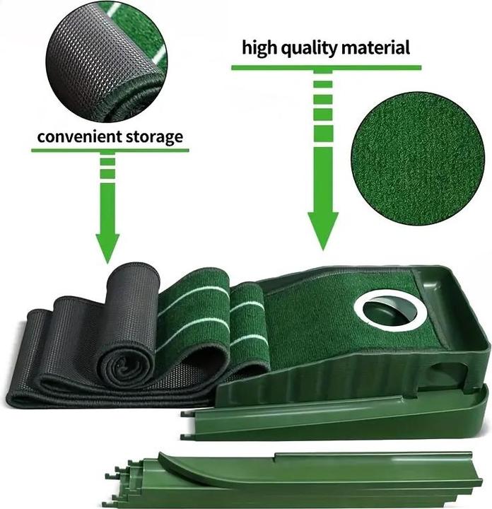 Huaen Golf Putting Matte mit Auto Return 2,6 m