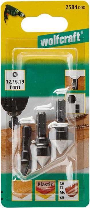 Produktbild wolfcraft 1 Senker-Set WS 3-tlg., ø12,16,19mm (19 mm)