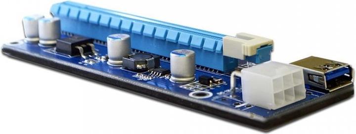 Produktbild PowerGuard PCI-E Express Riser Card 1x to 16x USB 3.0 60cm SATA Crypto Mining
