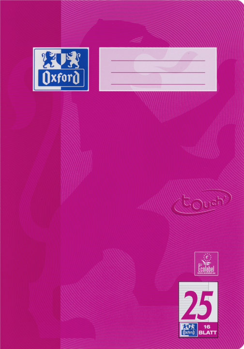 Actual product image Oxford Exercise book, A4, ruling 25 (A4, Lined, Soft cover)