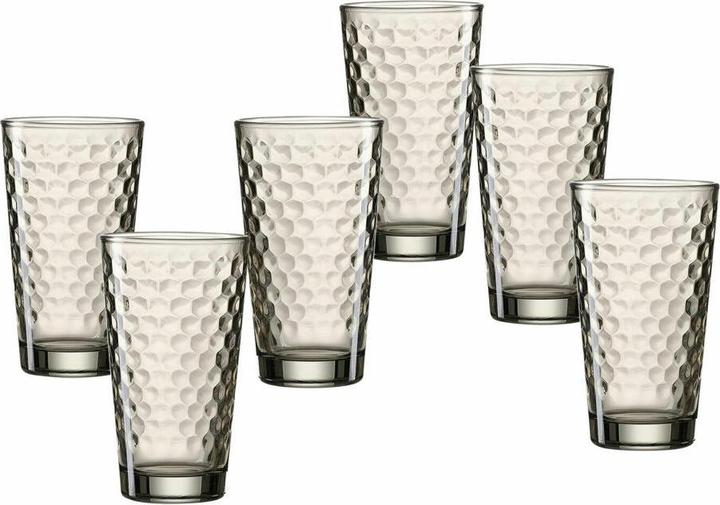 Produktbild Ritzenhoff & Breker Trinkglas FAVO, 400 ml, braun mit Wabenstruktur, konisch, spülmaschinenfest (0.40 l, 6 x)