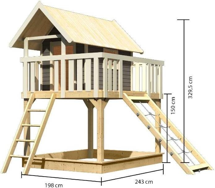 Produktbild Karibu Stelzenhaus Gernegross mit Rutsche