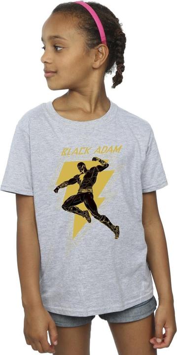 Produktbild Black Adam Golden Bolt Chest TShirt Mädchen (152, 158)