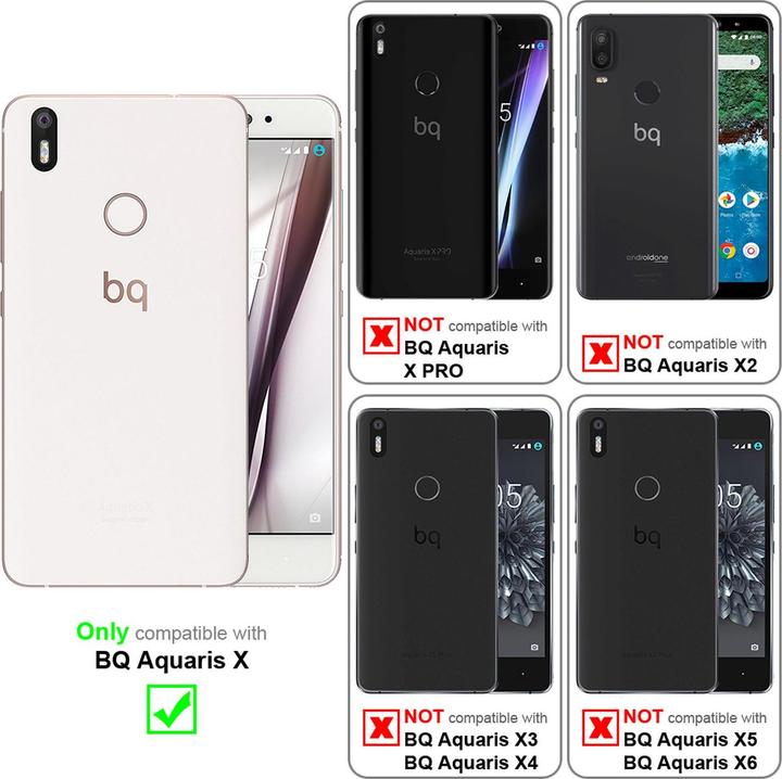 Productafbeelding Cadorabo Boek Onzichtbare Magneethoes (BQ Aquaris X)