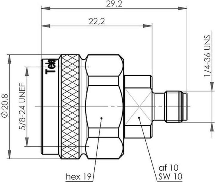 Produktbild Telegärtner Koax-Adapter N-Stecker - SMA-B