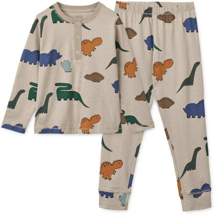 Actual product image Liewood Wilhelm Pijama Dinosaur Mist (116)