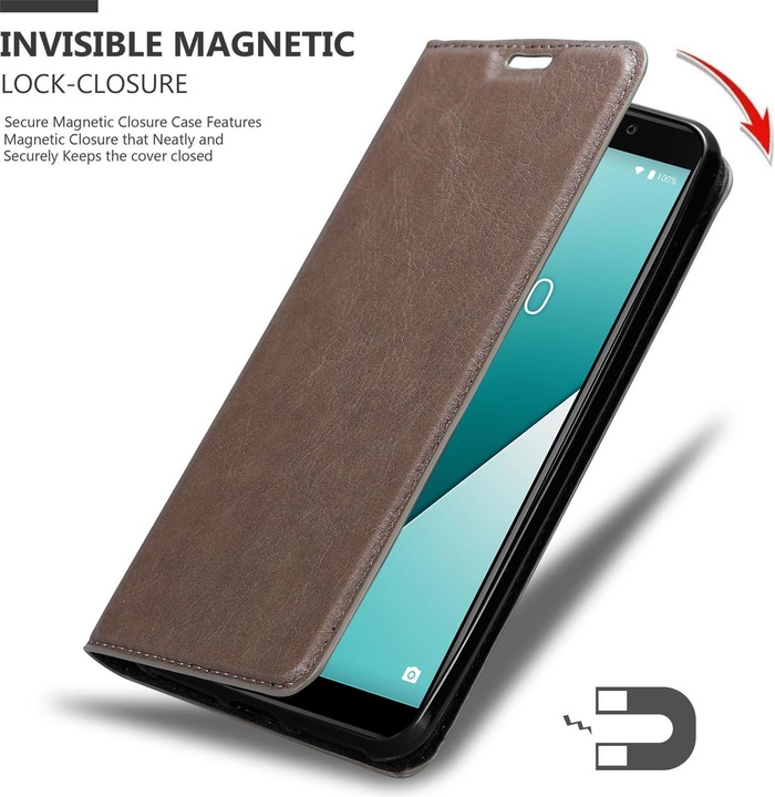 Actual product image Cadorabo Book Invisible Magnet Cover (Wiko Y61)