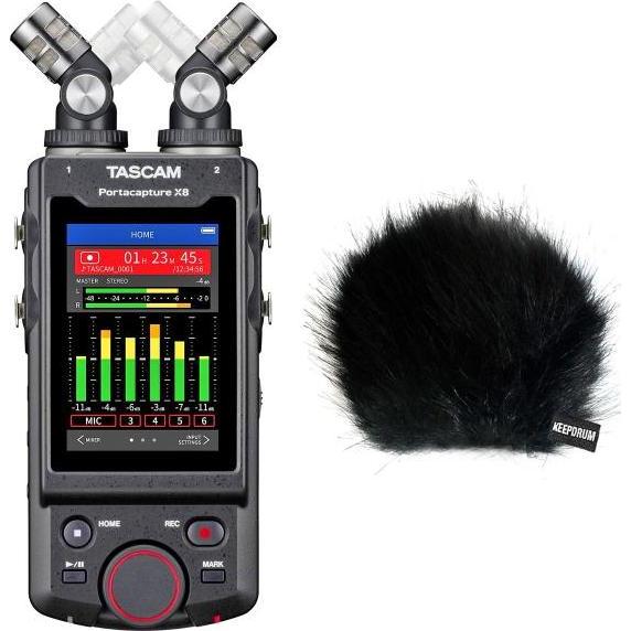 Thumbnail - Tascam Portacapture X8 Audio-Recorder mit Windschutz (Handheld), Audiorecorder