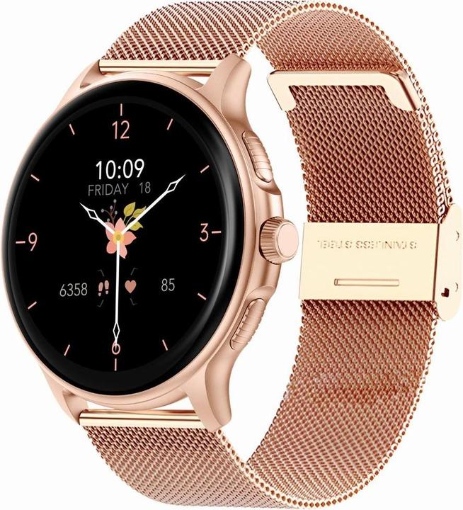 Produktbild Gravity GT12-5 Damen-Smartwatch, graues Silikonarmband + Roségold-Armband
