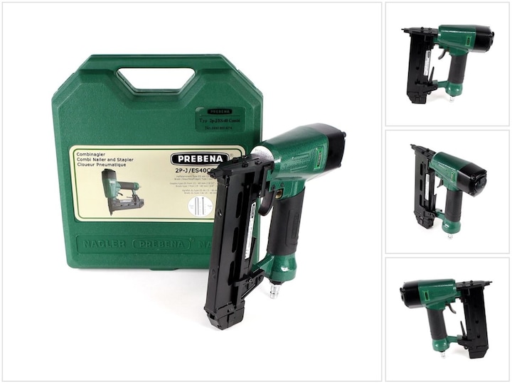 Produktbild Prebena Druckluftnagler 2P-J/ES 40 COMBI 5 bis 7 Bar - im Transportkoffer