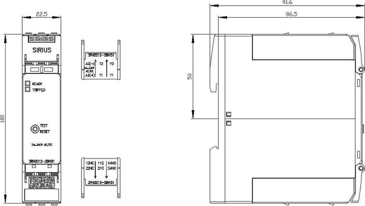 Produktbild Siemens Thermistor motor unit 22.5mm enclosure