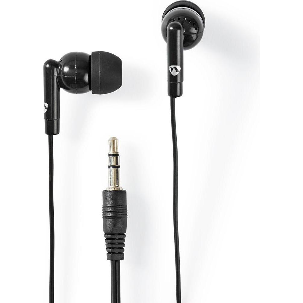 Nedis Kopfhörer mit Kabel 3.5 mm Seillänge: 1.20 m Schwarz (Kabelgebunden), Kopfhörer, Schwarz