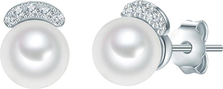 Produktbild Valero Pearls Damen Sterling Silber Zirkonia Süsswasser-Zuchtperle silber - 32322 (Sterling Silber)