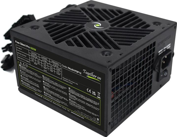 Tecnoware ALIMENTATORE 650W 12CM FREE SILENT 4*SATA 2*MOLEX TOGHETER ON (650 W)