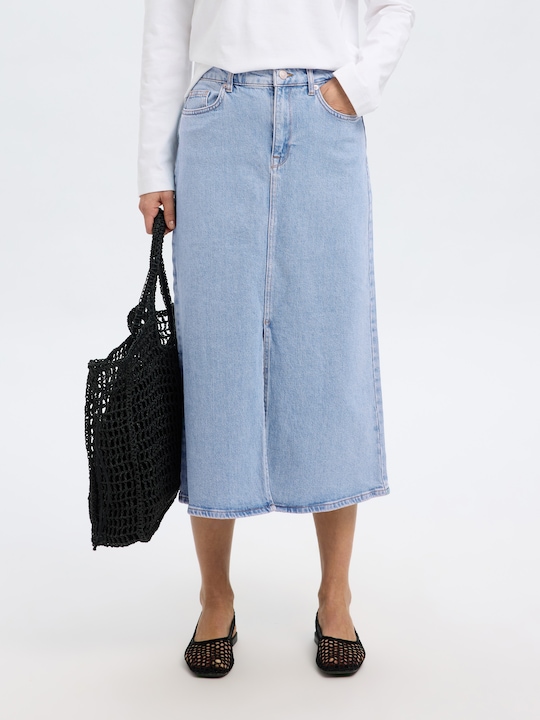 Actual product image Selected Femme Hellblauer Midi Jeansrock (36)
