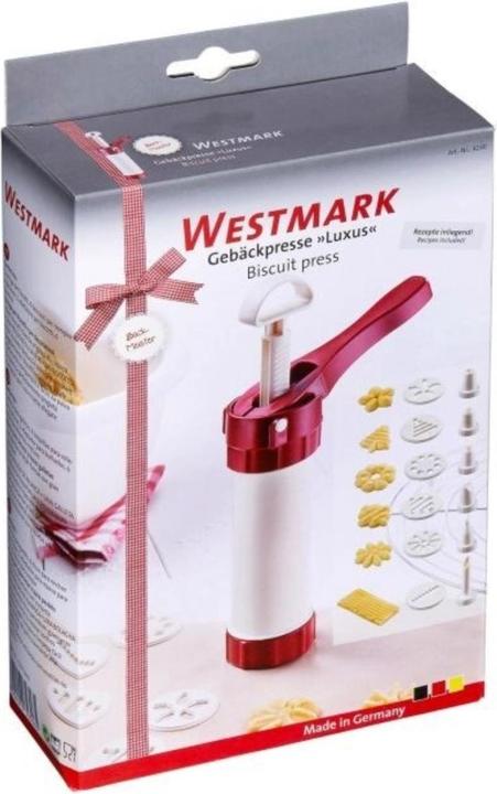 Actual product image Westmark Biscuit press and decoration syringe "Luxury" with moulds+sockets+Ad. (Biscuit press)