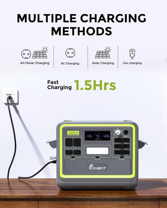 Produktbild Fossibot Powerstation F2400 Lifepo4 (2048 Wh)