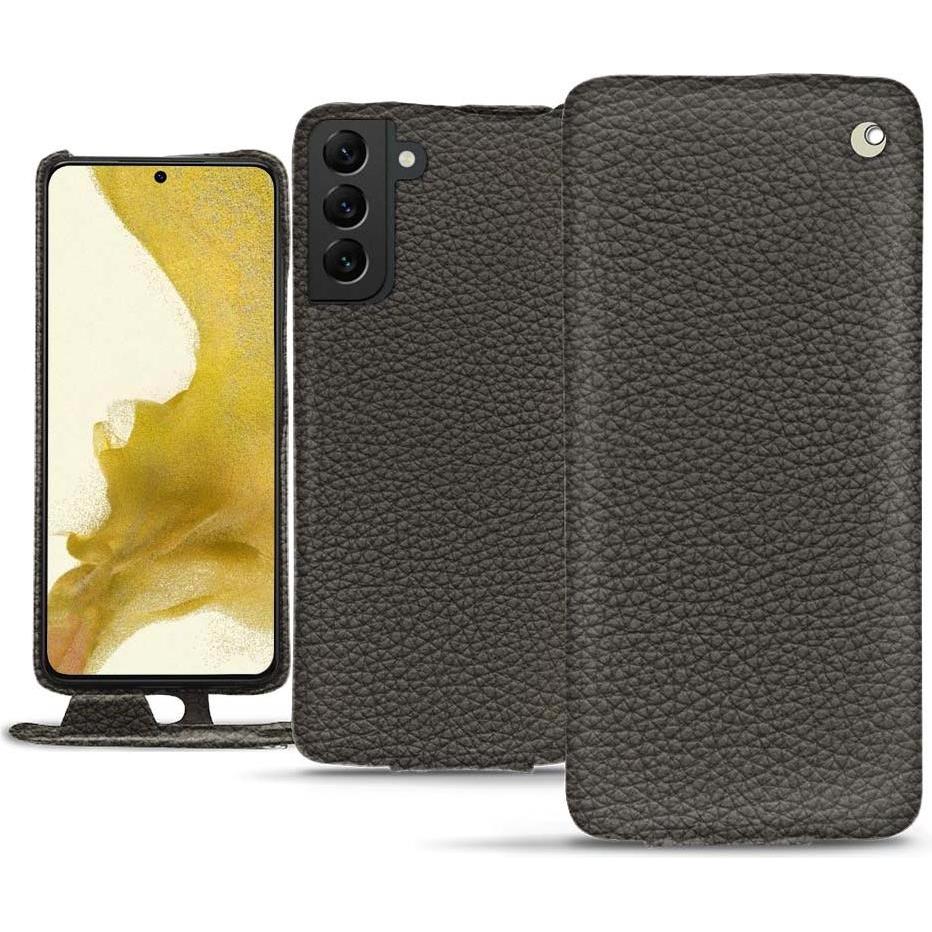 Noreve Lederschutzhülle vertikal (Samsung Galaxy S22+), Smartphone Hülle, Grau