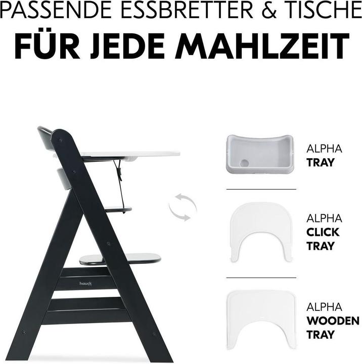 Produktbild Hauck Hochstühle Hochstuhl Alpha Plus - im Sparset inkl. Sitzkissen (Treppenhochstuhl)